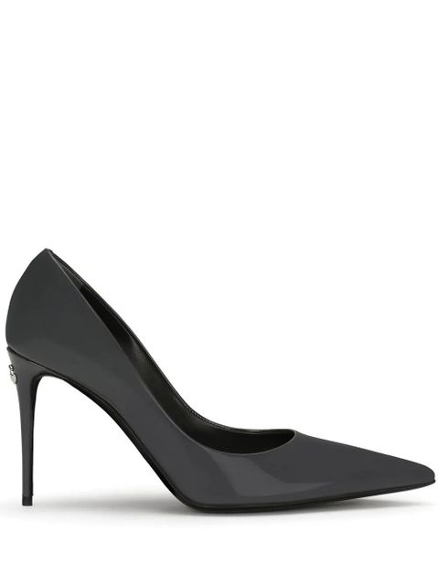 Dolce & Gabbana KIM DOLCE&GABBANA 90mm patent leather pumps - Grey - zdjęcie produktu nr 1