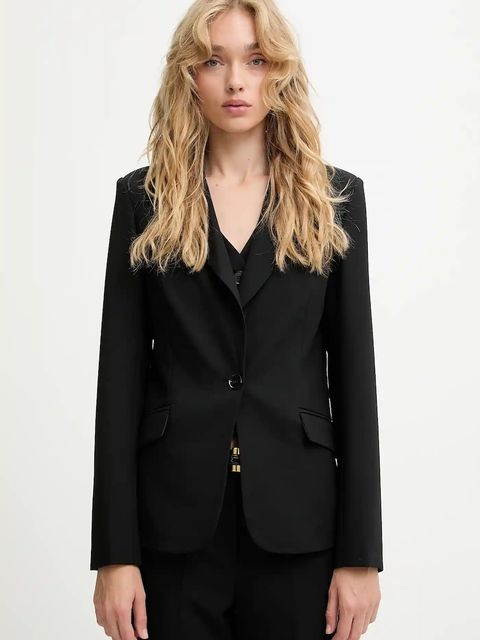 Answear.LAB marynarka kolor czarny jednorzędowa gładka - zdjęcie produktu nr 2