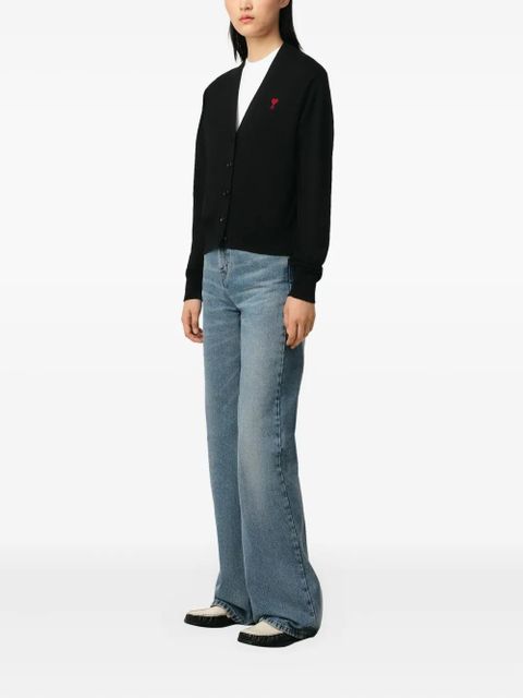 AMI Paris Ami de Coeur cardigan - Black