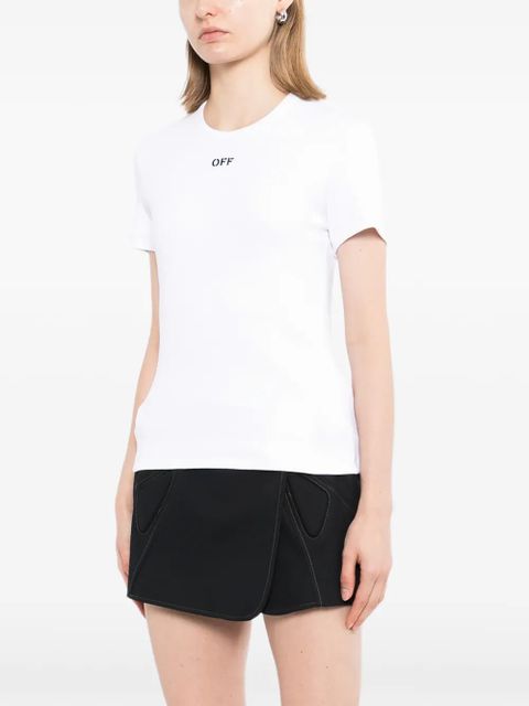 Off-White off stamp ribbed T-shirt