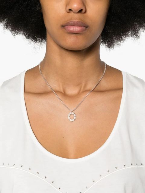 PINKO eyelet-detail cotton T-shirt - White