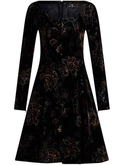 ETRO velted printed mini dress - Black - zdjęcie produktu nr 1