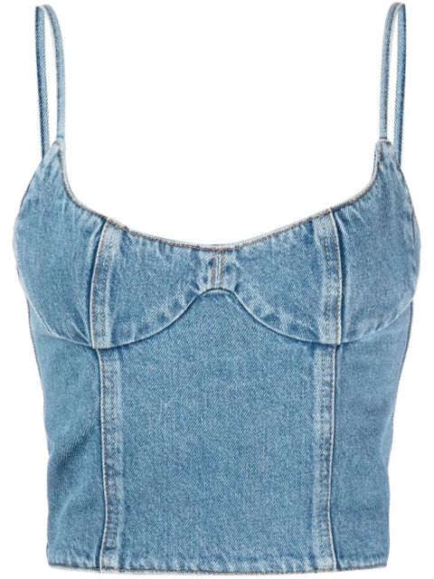 Magda Butrym corset denim tank top - Blue - zdjęcie produktu nr 1