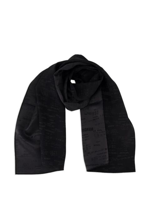 MM6 Maison Margiela jacquard logo scarf - Black - zdjęcie produktu nr 2