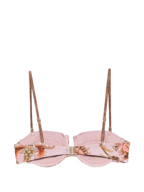 ZIMMERMANN Aster floral-print balconette bikini top - Pink - zdjęcie produktu nr 2
