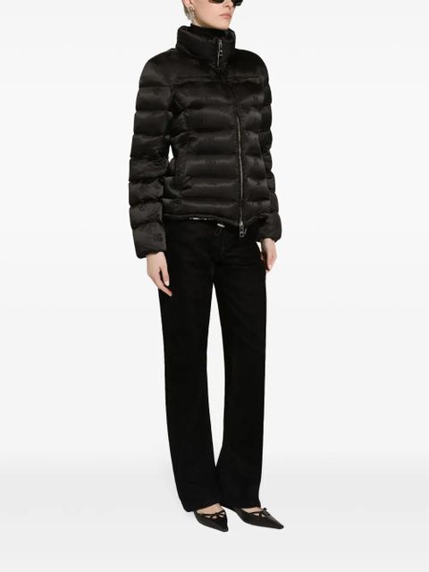 Dolce & Gabbana DNA monogram-jacquard puffer jacket - Black