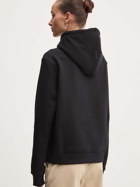 Guess Jeans bluza damska kolor czarny z kapturem gładka W4YQ04 KC811 - zdjęcie produktu nr 2