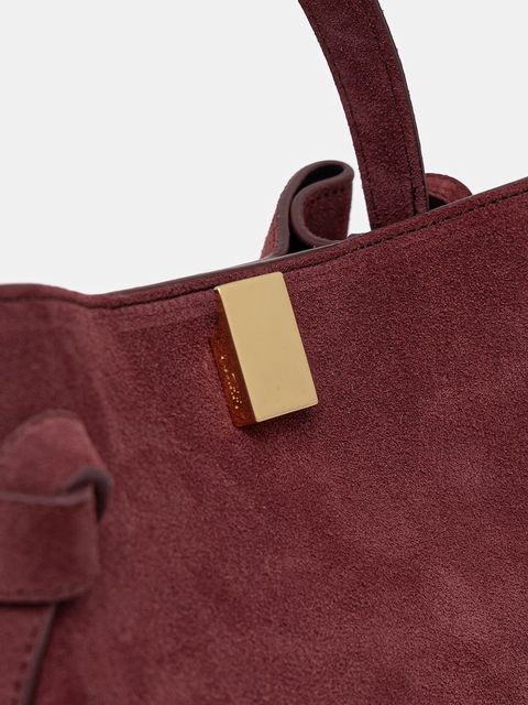 Yuzefi torebka zamszowa GYOZA MINI kolor bordowy UZCO-HB-MGZ-S024