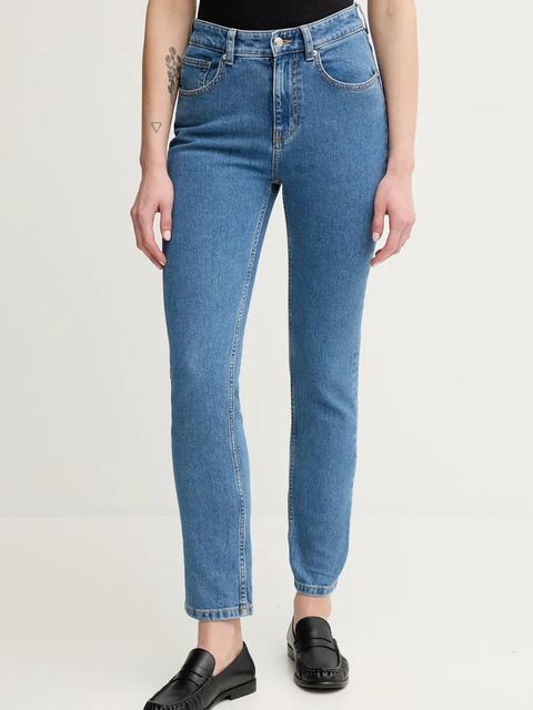 Sisley jeansy damskie kolor niebieski 4MCPLE046 - zdjęcie produktu nr 1