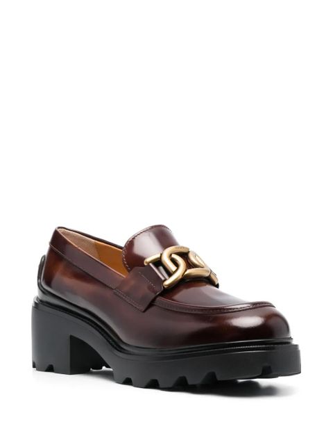 Tod's 60mm chain leather loafers - Brown - zdjęcie produktu nr 2