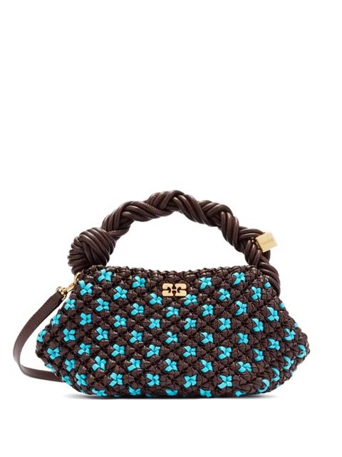 GANNI Bou braided shoulder bag - Brown - zdjęcie produktu nr 1