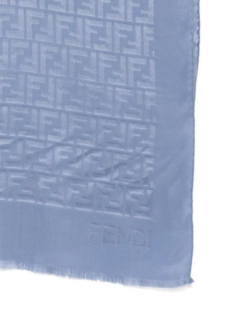 FENDI FF-motif scarf - Blue