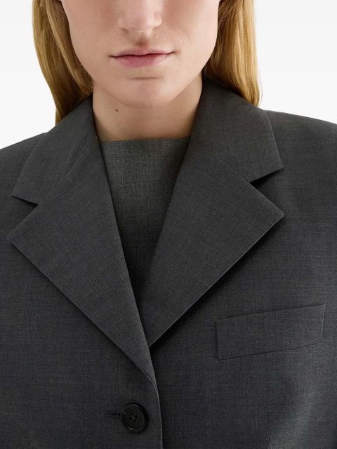 Jil Sander poplin wool blazer - Grey