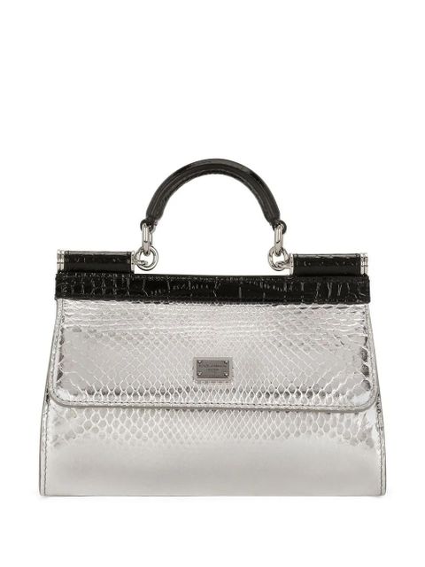 Dolce & Gabbana KIM DOLCE&GABBANA small Sicily double-face top-handle bag - Black