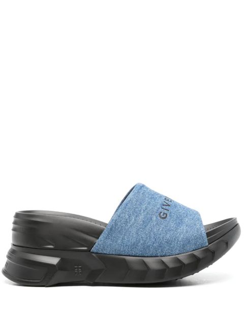 Givenchy Marshmallow denim platform sandals - Blue - zdjęcie produktu nr 1