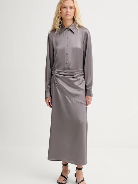 ISABELLE BLANCHE sukienka kolor szary maxi prosta IS25FW-A101-T008 - zdjęcie produktu nr 1
