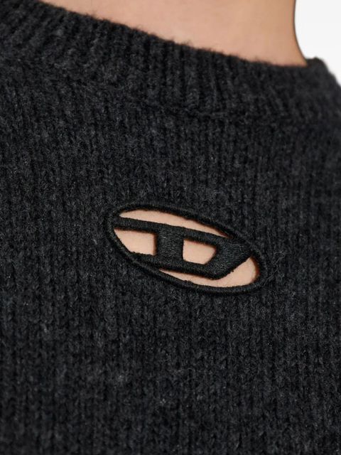 Diesel M-Areeta logo cut-out sweater - Grey
