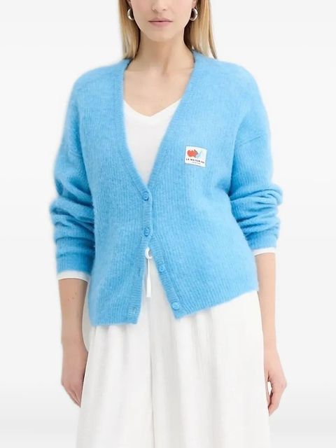 American Vintage logo-patch buttoned cardigan - Blue - zdjęcie produktu nr 1