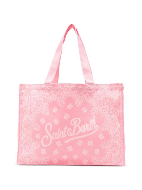 MC2 Saint Barth bandana-print logo-print beach bag - Pink - zdjęcie produktu nr 1
