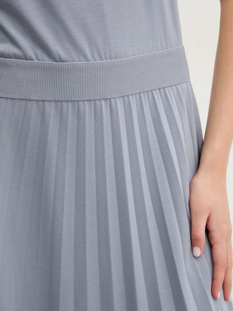 Marc O'Polo sukienka kolor niebieski midi rozkloszowana 503212359111