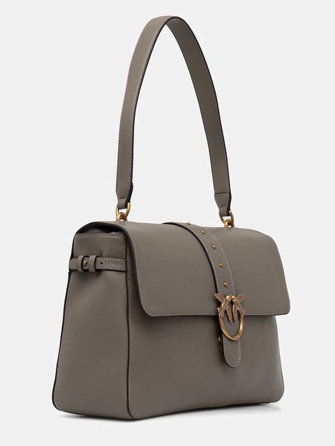 Pinko torebka skórzana kolor szary 105067 A0QO - zdjęcie produktu nr 2