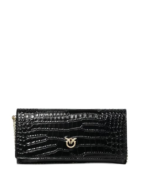 PINKO chain croc-effect wallet - Black - zdjęcie produktu nr 1