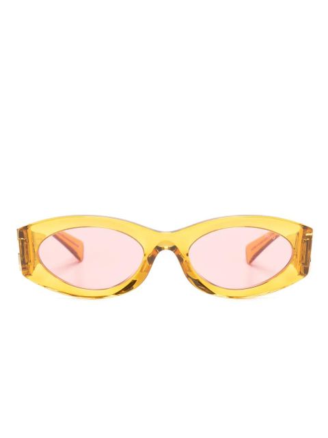 Miu Miu Eyewear Glimpse oval-frame sunglasses - Yellow - zdjęcie produktu nr 1