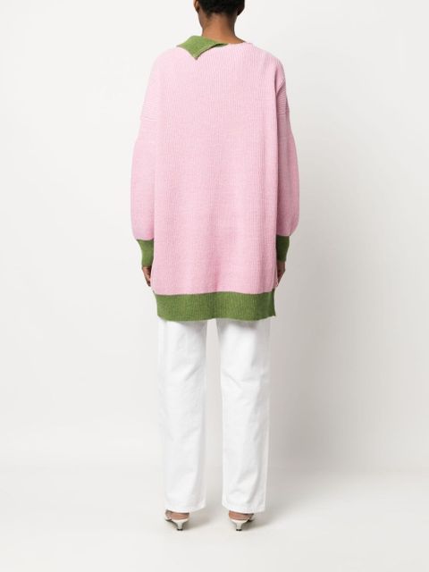 Marni Shetland asymmetric jumper - Pink