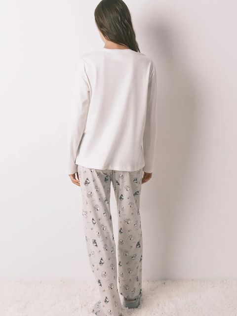 women'secret piżama SNOOPY damska kolor beżowy bawełniana 3132161 - zdjęcie produktu nr 2