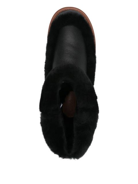 Chloé Dolcie shearling-leather boots - Black