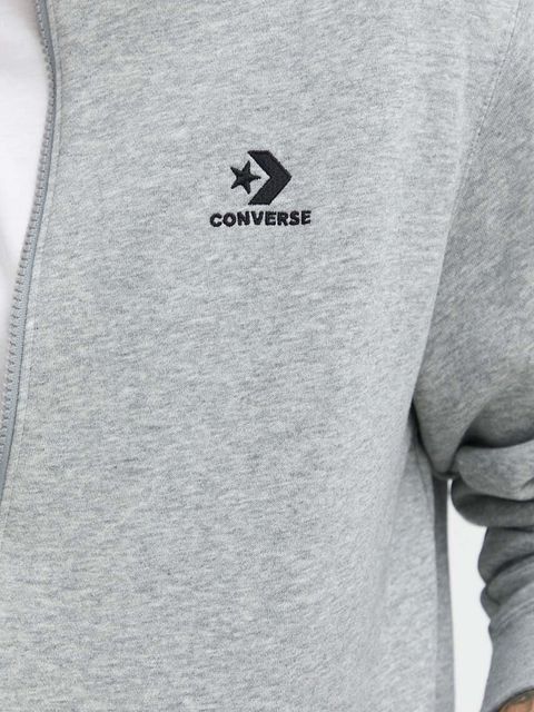 Converse bluza kolor szary z kapturem gładka 10023871.A02-VINTAGEGRE