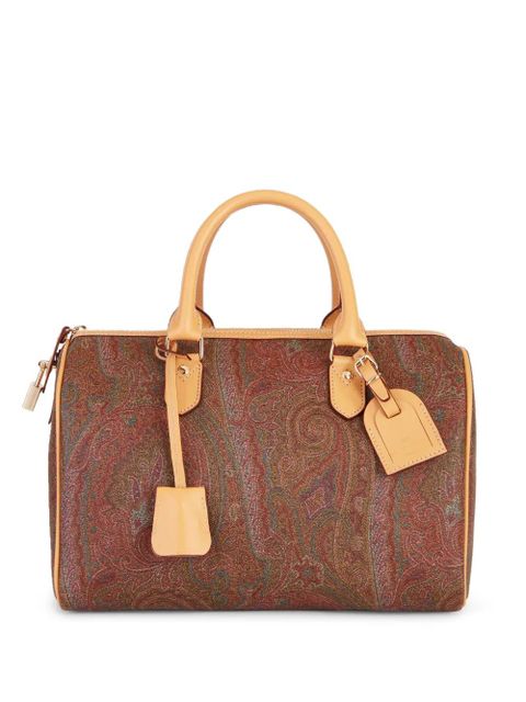 ETRO Paisley jacquard Boston bag - Brown