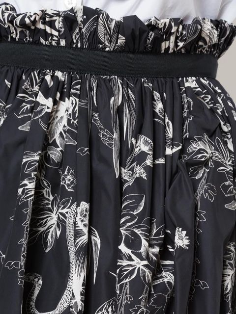 Alexander McQueen bird sketch mini skirt - Black