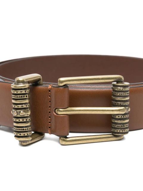 Ba&Sh Brett embossed-buckle leather belt - Brown - zdjęcie produktu nr 2