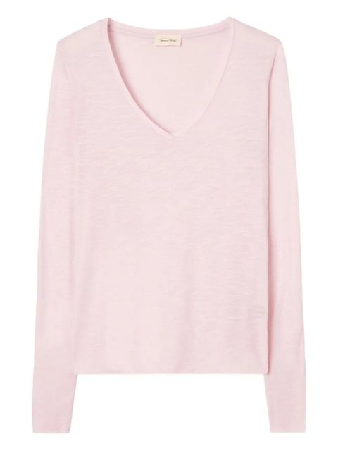 American Vintage Jacksonville long-sleeve V-neck T-shirt - Pink - zdjęcie produktu nr 1