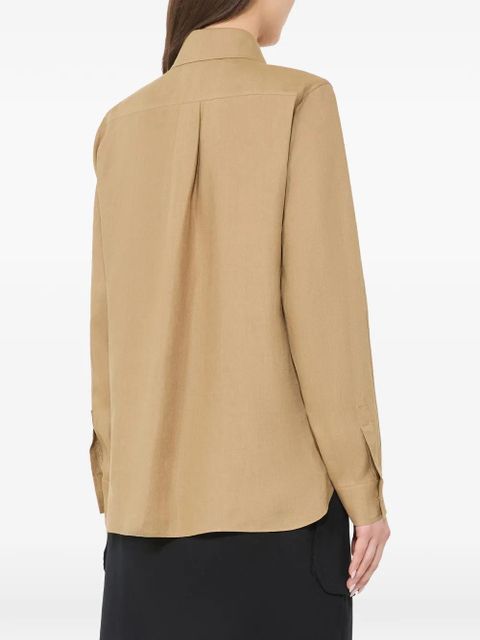 Max Mara collared linen shirt - Neutrals