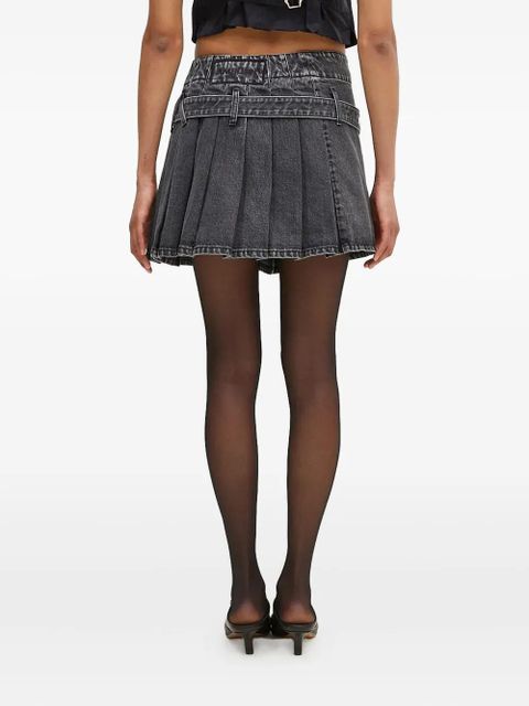 AMBUSH pleated belted denim skirt - Black - zdjęcie produktu nr 2