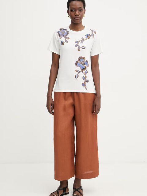 Weekend Max Mara t-shirt bawełniany PANTERA - zdjęcie produktu nr 1