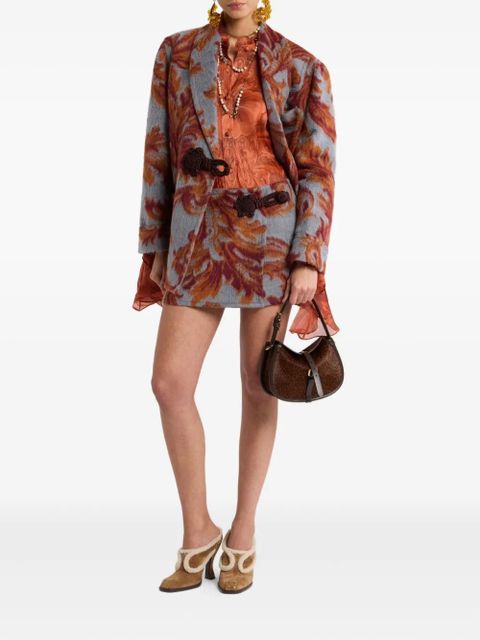 ETRO pleated floral-print shirt - Red - zdjęcie produktu nr 2