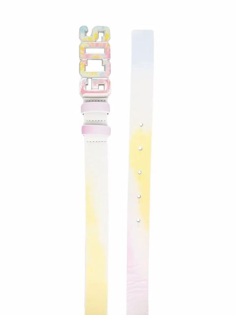 GCDS tie-dye print buckle belt - White - zdjęcie produktu nr 2