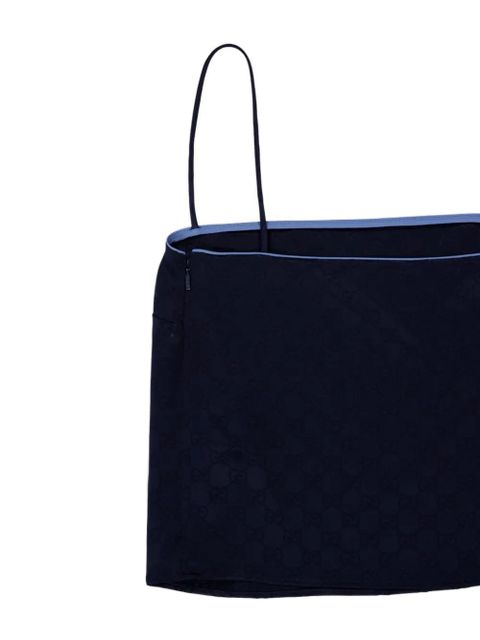 Gucci GG monogram satin top - Blue - zdjęcie produktu nr 2