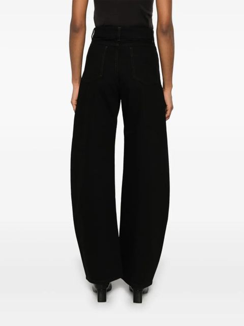 LEMAIRE high-waisted curved jeans - Black