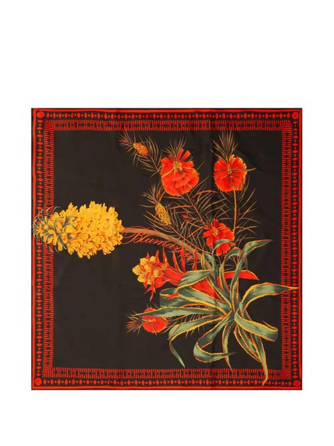 Blumarine floral scarf - Black - zdjęcie produktu nr 1