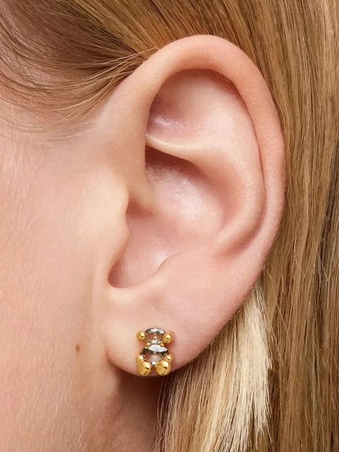 Tous kolczyki ze srebra pokrytego złotem Bold Bear Lab 1004255200