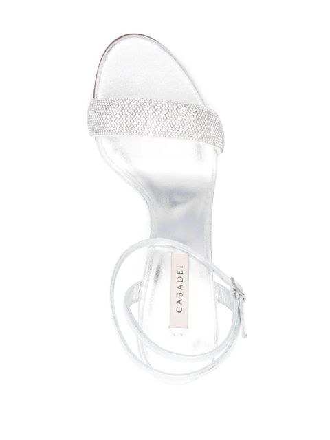 Casadei 90mm crystal-embellished pumps - Silver