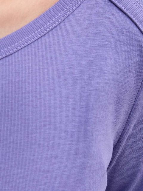 United Colors of Benetton longsleeve bawełniany kolor fioletowy