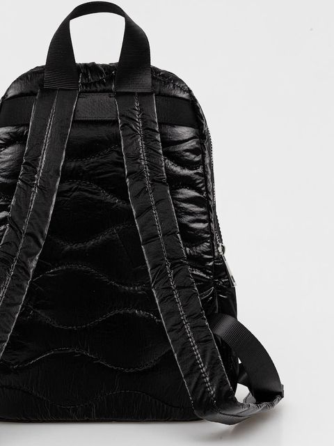 Blauer plecak damski kolor czarny mały gładki WAVE03 - zdjęcie produktu nr 2