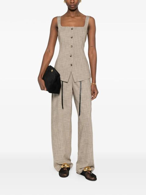 Nanushka square neck tailored vest - Neutrals - zdjęcie produktu nr 2