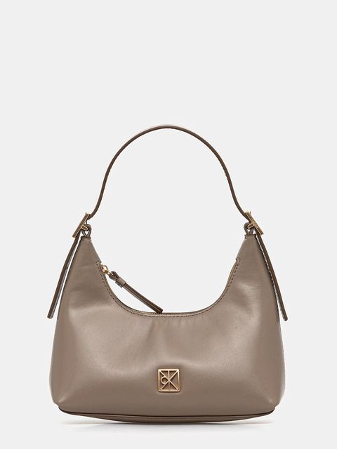 Calvin Klein torebka skórzana kolor beżowy LV04F3263G - zdjęcie produktu nr 1