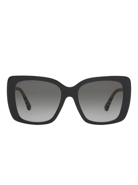 Burberry Eyewear checked square-frame sunglasses - Black